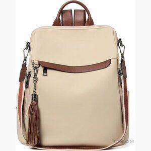 Large PU Leather Anti-Theft Backpack Purse with Multiple Pockets